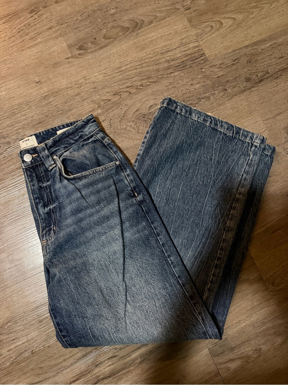 Cotton On Super Baggy Dark Blue Denim Jeans